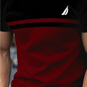 Red and Black T-Shirt with Logo